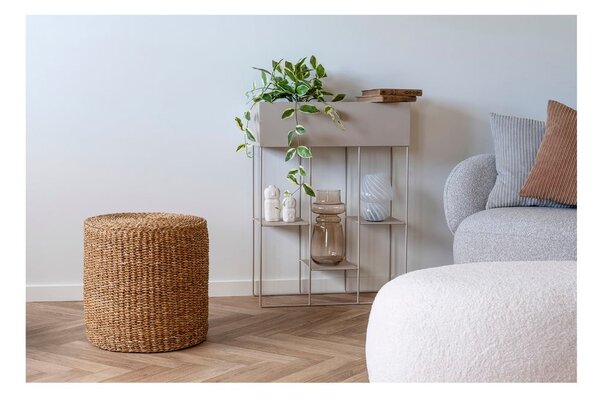 Pleciony puf w naturalnym kolorze Rivera – House Nordic