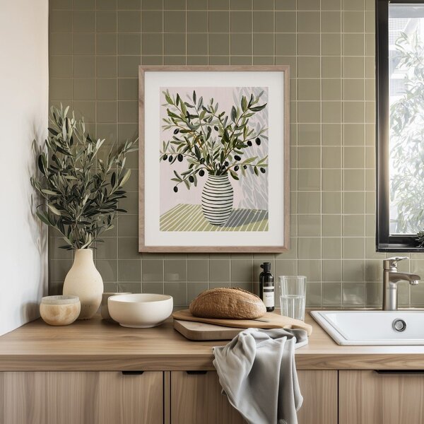 Obraz drukowany z ramą w zestawie 40x50 cm Olive Bunch II – Styler