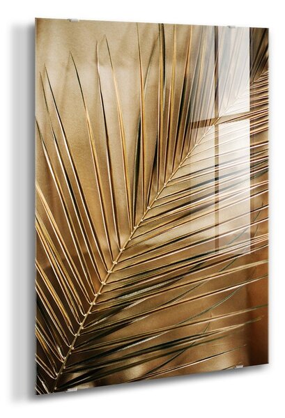 Szklany obraz drukowany 80x120 cm Gold Palm – Styler