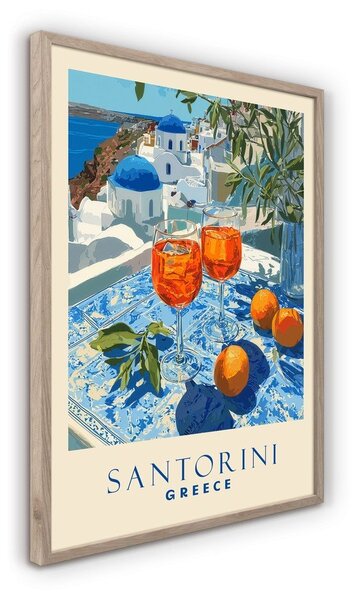 Obraz drukowany z ramą w zestawie 50x70 cm Santorini – Styler