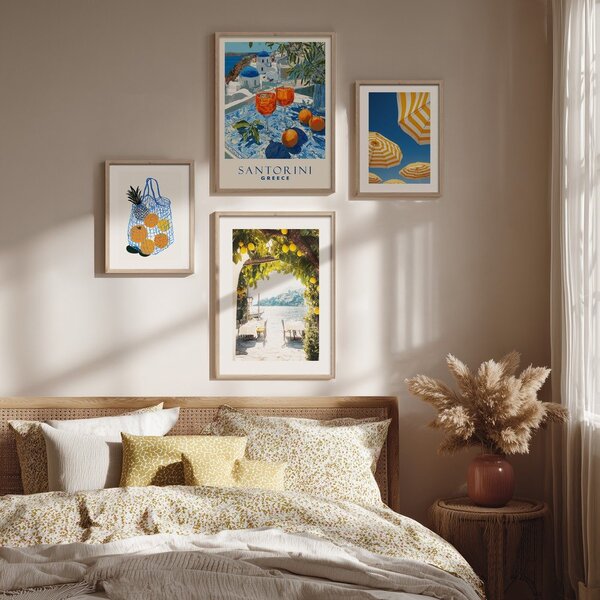 Obraz drukowany z ramą w zestawie 50x70 cm Santorini – Styler
