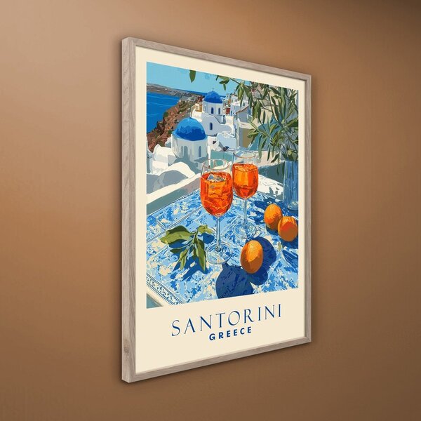 Obraz drukowany z ramą w zestawie 50x70 cm Santorini – Styler
