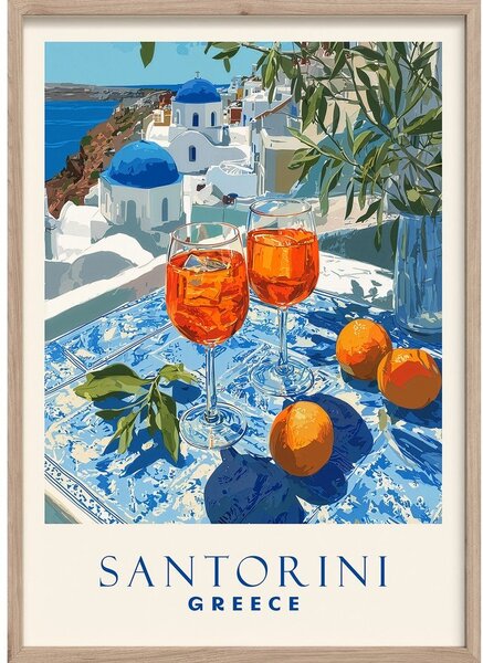 Obraz drukowany z ramą w zestawie 50x70 cm Santorini – Styler