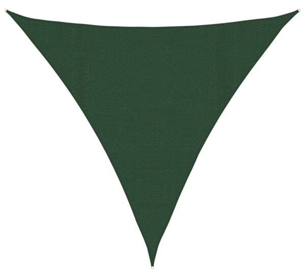 Żagiel przeciwsłoneczny, 160 g/m², ciemnozielony, 4,5x4,5x4,5 m