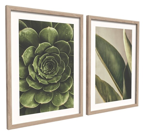 Obrazy zestaw 2 szt. drukowane z ramą w zestawie 30x40 cm Beauty Green – Styler