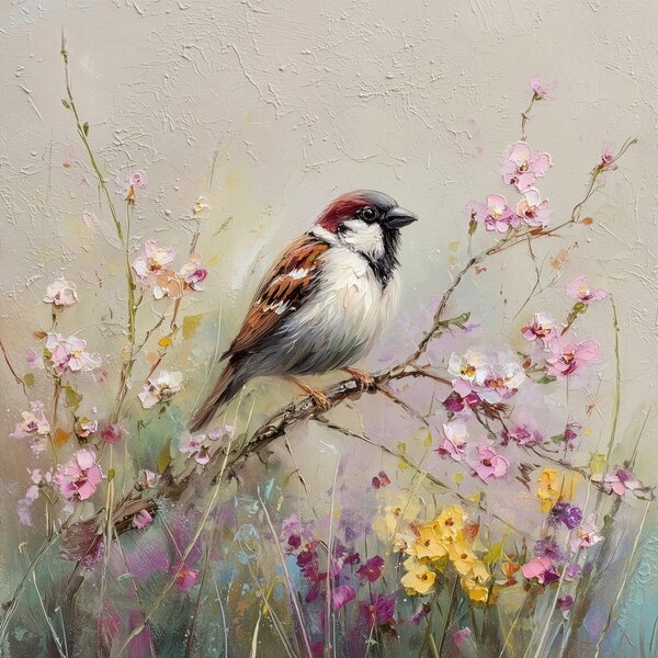 Obraz drukowany na płótnie 32x32 cm Sparrow – Styler