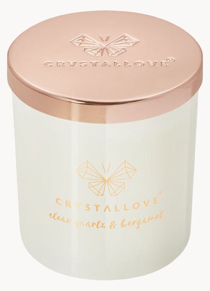 Świeca sojowa z kryształem górskim Crystallove (Bergamot)