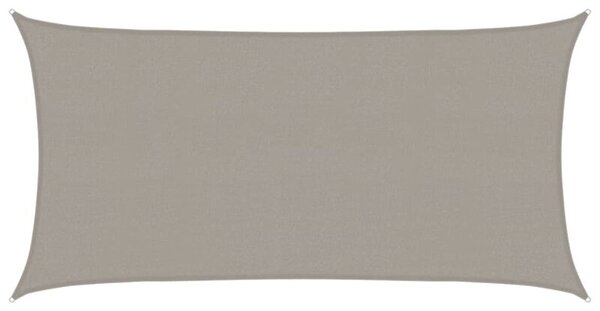 Żagiel przeciwsłoneczny, 160 g/m², jasnoszary, 2,5x5 m, hdpe