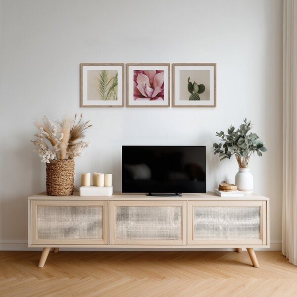 Obrazy zestaw 3 szt. drukowane z ramą w zestawie 30x30 cm Fresh – Styler