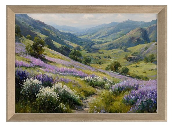 Obraz drukowany z ramą w zestawie 75x56 cm Violet Hills – Styler