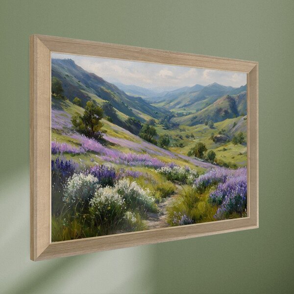 Obraz drukowany z ramą w zestawie 75x56 cm Violet Hills – Styler