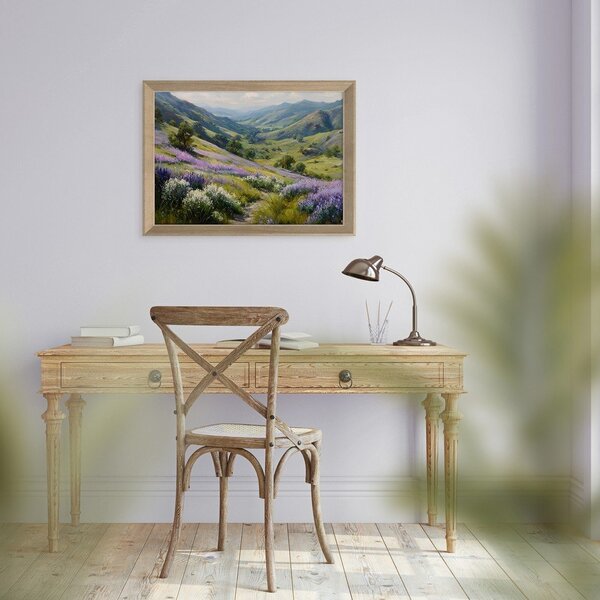 Obraz drukowany z ramą w zestawie 75x56 cm Violet Hills – Styler