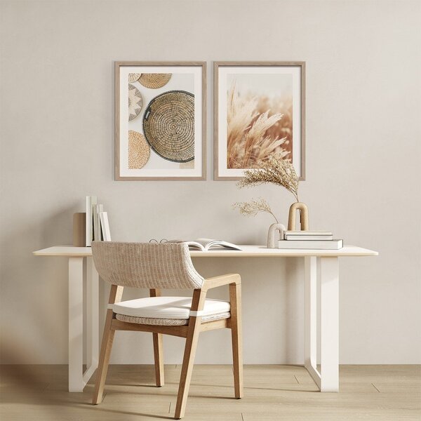 Obrazy zestaw 2 szt. drukowane z ramą w zestawie 30x40 cm Full Beige – Styler