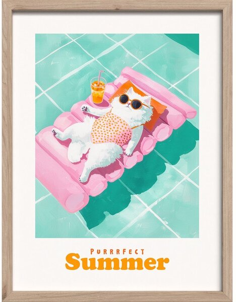 Obraz drukowany z ramą w zestawie 30x40 cm Purrrfect – Styler