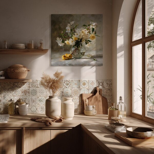 Obraz drukowany z ramą w zestawie 70x70 cm Apple Flowers – Styler
