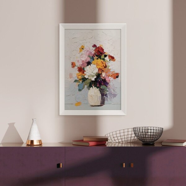 Obraz drukowany z ramą w zestawie 56x75 cm White Vase – Styler