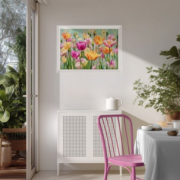 Obraz drukowany z ramą w zestawie 75x56 cm Spring Tulip – Styler