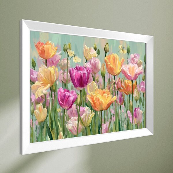 Obraz drukowany z ramą w zestawie 75x56 cm Spring Tulip – Styler