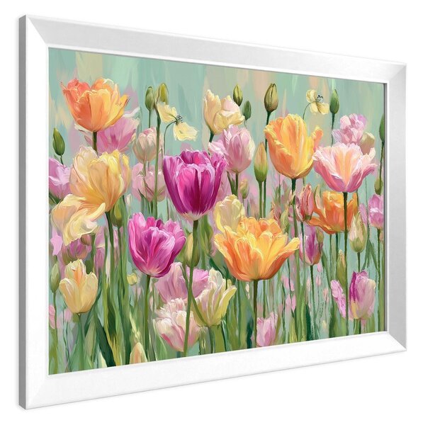 Obraz drukowany z ramą w zestawie 75x56 cm Spring Tulip – Styler