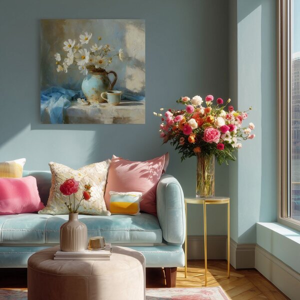 Obraz drukowany z ramą w zestawie 60x60 cm Anemone – Styler