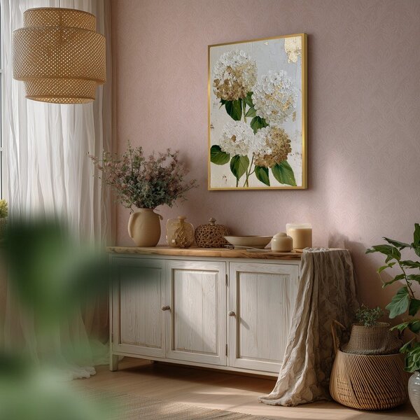 Obraz drukowany z ramą w zestawie 60x90 cm Hydrangea – Styler