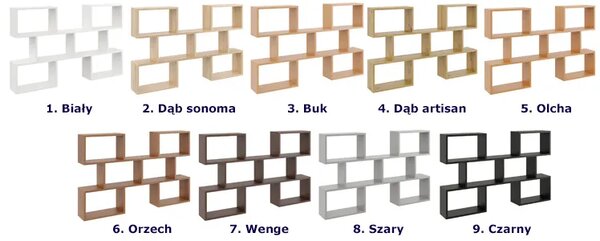 Skandynawska półka wisząca w kolorze wenge W1-C21