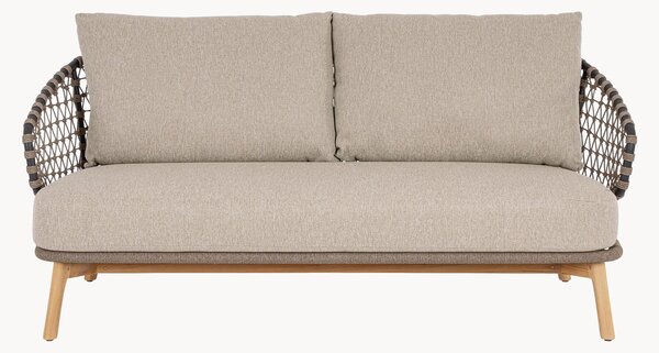 Sofa ogrodowa z drewna tekowego Eularia (3-osobowa)