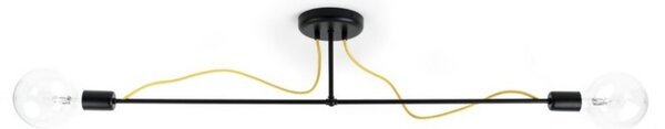 Czarna lampa sufitowa z możliwością wyboru koloru kabla LOFT TUBO