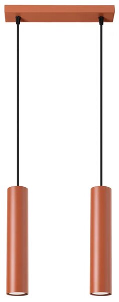 Podwójna industrialna czerwona lampa sufitowa - M058 W2-P28