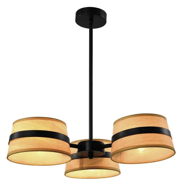Czarna lampa sufitowa z 3 kloszami - M075 K0-A49