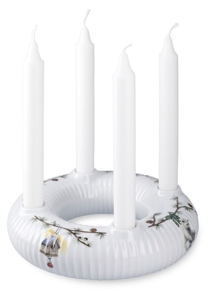 Porcelanowy adwentowy świecznik ze świątecznym motywem Hammershøi Christmas – Kähler Design