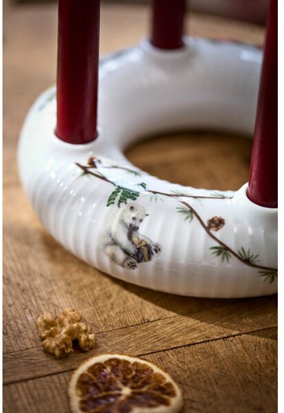 Porcelanowy adwentowy świecznik ze świątecznym motywem Hammershøi Christmas – Kähler Design
