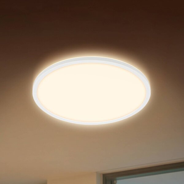 Briloner Lampa sufitowa Happy, możliwość ściemniania, biały / opal, kuchnia, tworzywo sztuczne, nowoczesny