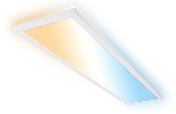 Briloner Panel LED Tava A, możliwość ściemniania, biały / opal, biuro, tworzywo sztuczne, nowoczesny