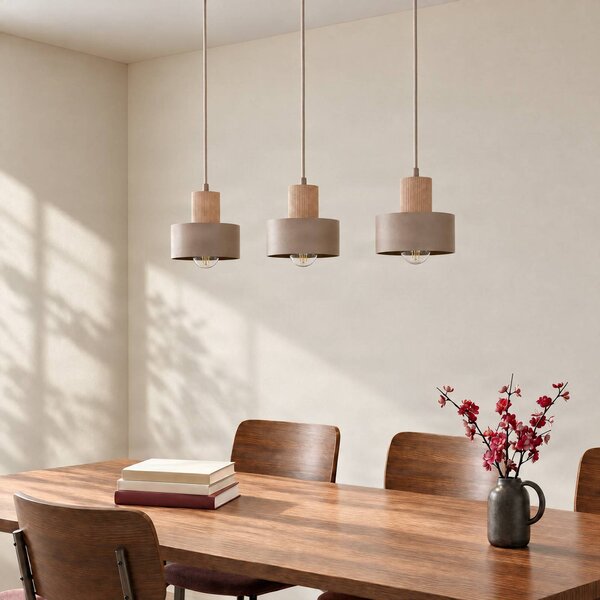 Lampa wisząca Rif SIGMA, możliwość ściemniania, kremowy / amber, salon / jadalnia, metal, nowoczesny