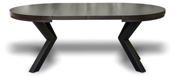 Stół okrągły rozkładany fi 120+ 2 x 40 cm LOFT z designerskimi nogami