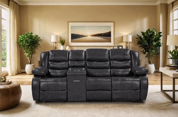 Sofa Borys 3x funkcja relax elektryczna z barkiem 280 cm Tkanina
