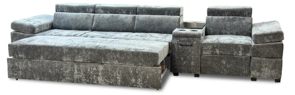 Kanapa Infinity III 4-osobowa z funkcją spania, relax i barkiem, Premium