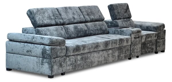 Kanapa Infinity III 4-osobowa z funkcją spania, relax i barkiem, Premium