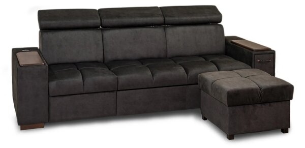 Sofa Cleo I Relax z Barkiem, USB, Półkami i Funkcją Spania
