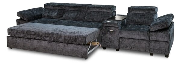 Kanapa Infinity III 4-osobowa z funkcją spania, relax i barkiem, Premium