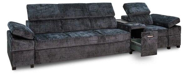 Kanapa Infinity III 4-osobowa z funkcją spania, relax i barkiem, Premium