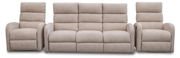 Zestaw MELVO Sofa + 2x Fotel z funkcją Manualną