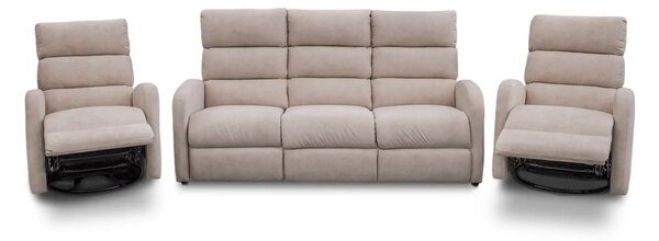 Zestaw MELVO Sofa + 2x Fotel z funkcją Manualną