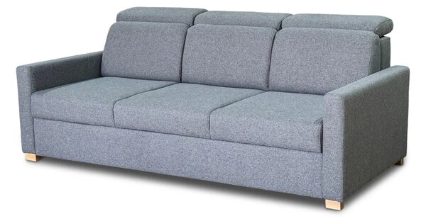 Sofa Seno 220 cm, funkcja spania, regulowane zagłówki + pufa