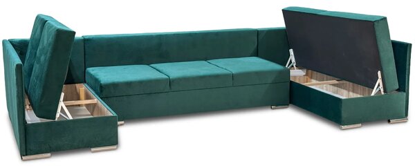 Narożnik Podkowa U, narożnik z funkcją spania 180/345/160 cm Matrix IV tkanina premium