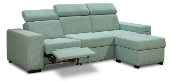 Trzyosobowa sofa Luksor II z Relax z regulowanymi zagłówkami + barek tkanina PREMIUM