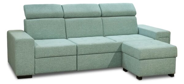 Trzyosobowa sofa Luksor II z Relax z regulowanymi zagłówkami + barek tkanina PREMIUM