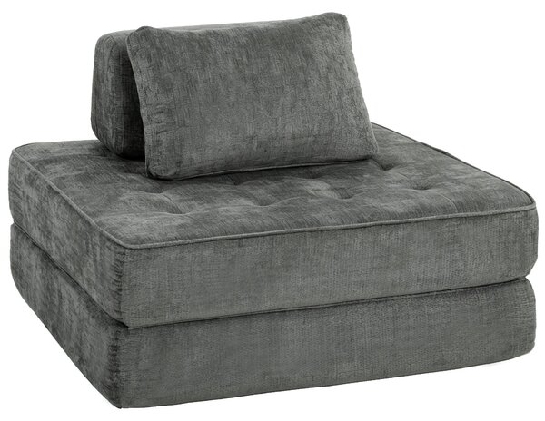 SUGIFT, rozkładana sofa do spania, tkanina chenille, kolor szary