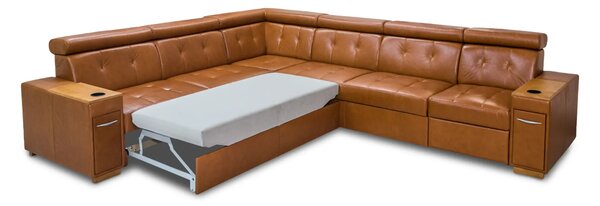 Narożnik Tulum XIII 280x330 skóra naturalna, relax, spanie, barek, pojemnik